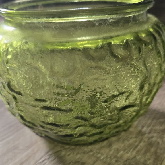 Vintage E.O. Brody Co. Chartreuse Green Hobnail Glass Vase MCM - Picture 1 of 8